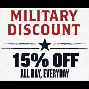 15% off Discount for Active and Retired Military